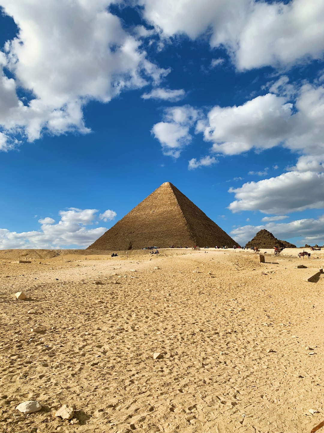 Great Pyramid from the Giza sand